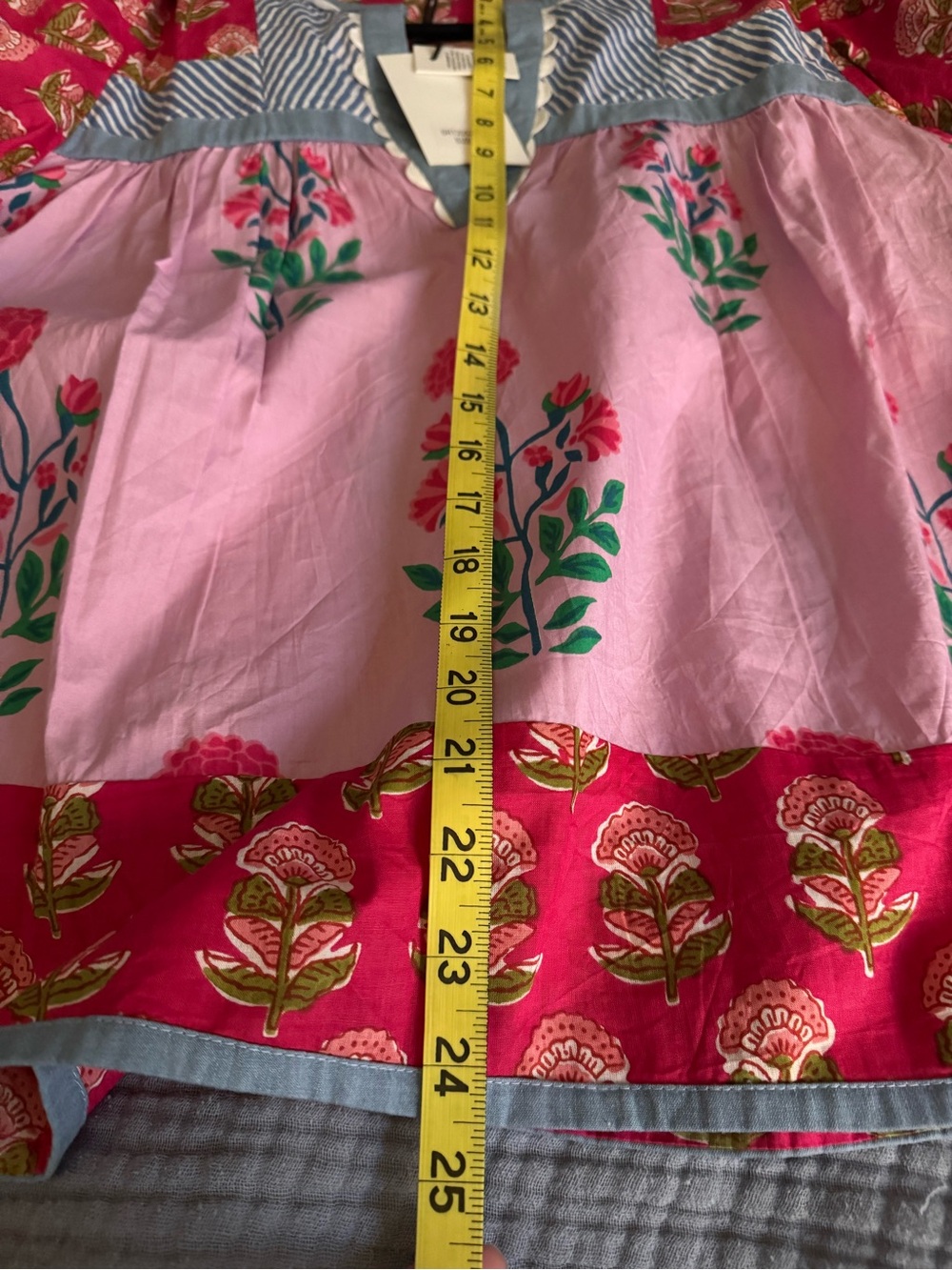 THML Pink Floral Patchwork Folk Print Blouse NWT - Picture 4 of 4